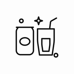 cold soda drink icon sign vector