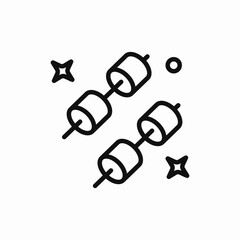 marshmallow bbq icon sign vector