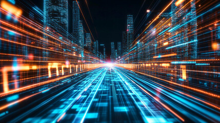 Futuristic Abstract Background: Neon Circuit Board Design for Technology-Themed Wallpaper