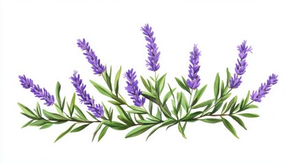 Naklejka premium Beautiful Lavender Illustration