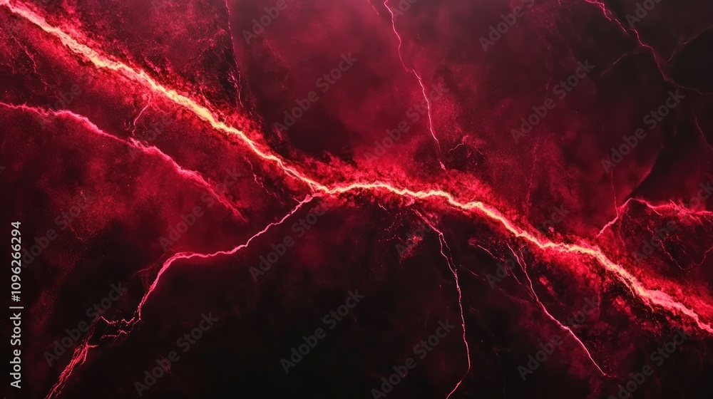 Poster lightning strikes dramatically abstract background digital art dark environment close-up energy