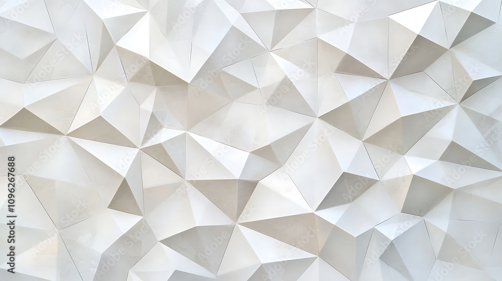 Poster elegant and modern abstract white geometric background featuring three-dimensional facets and sharp 