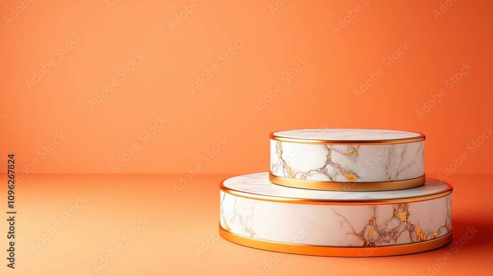 Poster elegant marble display stands studio setup product showcase minimalist close-up