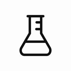 chemistry flask icon sign vector