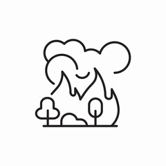 forest fire icon sign vector