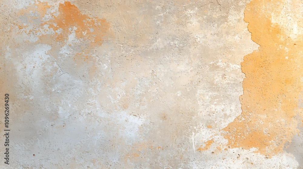 Aufkleber abstract texture of weathered wall with orange and beige tones showcasing rustic charm and aged char