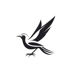 Obraz premium Abstract bird logo icon template. Spa, beauty, design, nature isolated on white background 