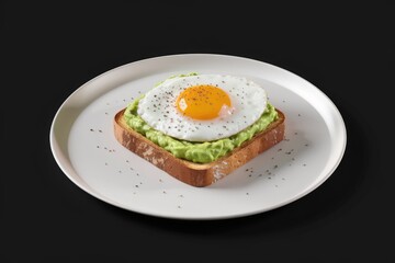 Fried egg on avocado toast  a simple yet delicious breakfast or brunch