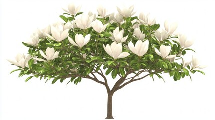 Stunning Magnolia Tree in Full Bloom