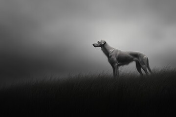 Fototapeta premium Irish Wolfhound in a Field