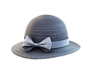 a hat with a bow