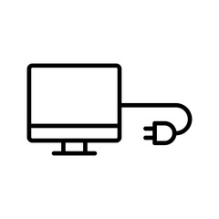Monitor Cable Vector Icon