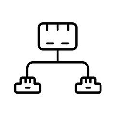 Obraz premium Ethernet Switch Vector Icon