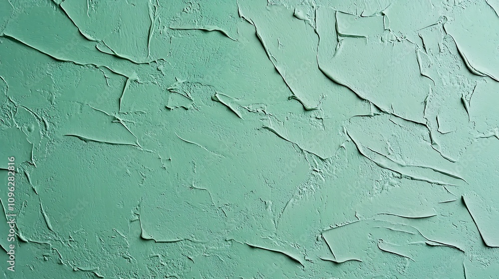 Aufkleber textured abstract green wall surface with unique splatter patterns for creative backgrounds and desi