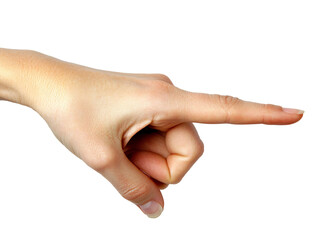 a hand pointing at something