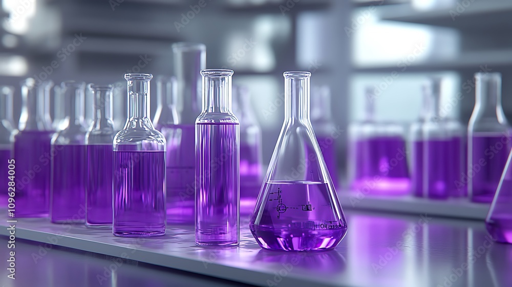 Poster an advanced chemistry lab using ai to optimize synthetic pathways for pharmaceuticals and complex co
