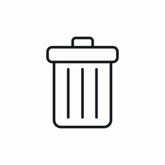 garbage bin icon sign vector
