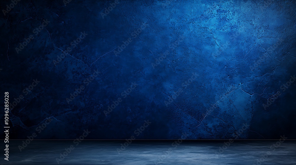 Poster a deep blue textured background with subtle variations perfect for artistic projects, presentations,