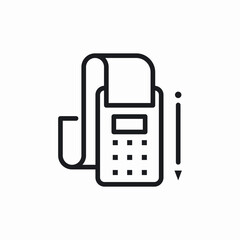 pos bill icon sign vector