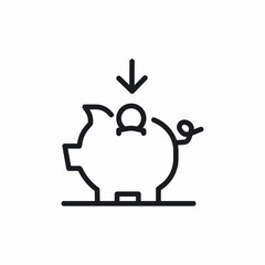piggy bank icon sign vector