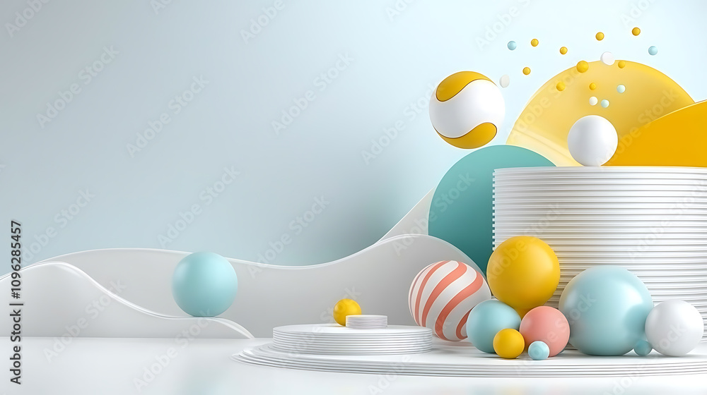 Poster creative application of vibrant patterns modern studio graphic design playful environment close-up v