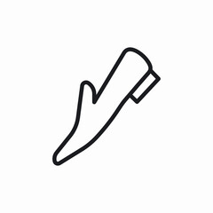 shoe foot icon sign vector