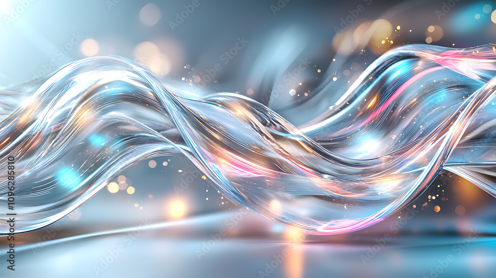 Aufkleber dynamic fluid motion art abstract environment digital illustration captivating visual effects modern