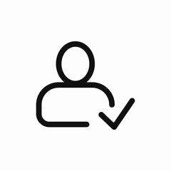 user check mark icon sign vector