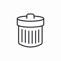 trash bin icon sign vector