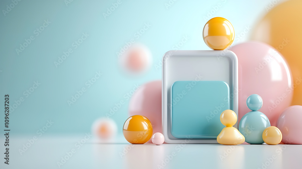 Poster colorful application of shapes in modern design studio setting graphic art minimalist environment cr