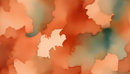 Obraz premium Watercolor painting of a terracotta texture background with warm earthy tones