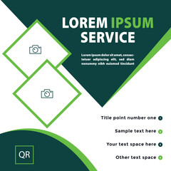 Social media business post banner with image space