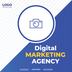 Social media business post banner with image space