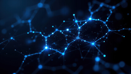 Obraz premium A digital representation of a network of Unique Molecular Identifiers (UMIs) with a focus on one molecule.