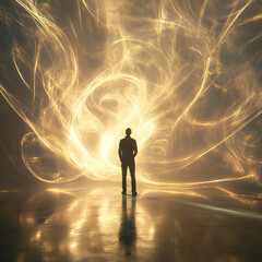 Man in Golden Light