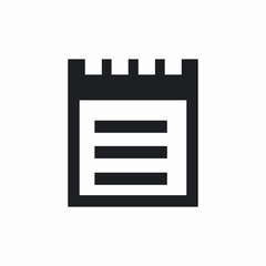 notepad text icon sign vector