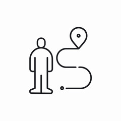 path direction icon sign vector