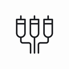 rca cable icon sign vector