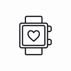 smart watch heart icon sign vector