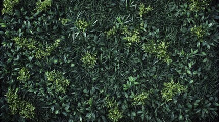 Lush dark green grass and vibrant foliage form a rich, textured outdoor scene, encapsulating nature's beauty in a tranquil night atmosphere.