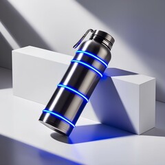 Steel-made flask, high durability, modern design shape, medium size, nice portability.