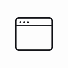 window tab icon sign vector