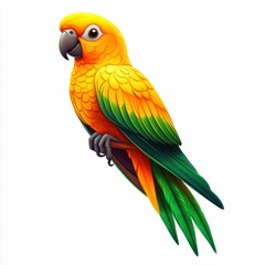 Obraz premium Vibrant Tropical Parrot Perched on Branch
