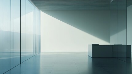 Modern minimalist interior design showcase urban office space architectural photography contemporary environment aesthetic viewpoint