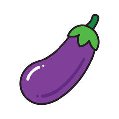 eggplant on a white background