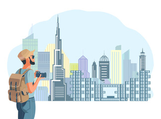 Tourism Travel Tourist Dubai Man cityscape UAE