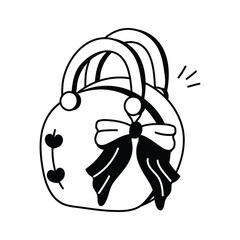 Stylish handbag with a bow, perfect for feminine looks