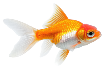 Goldfish, PNG, Isolated on Transparent Background