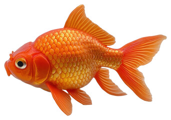 Fototapeta premium Goldfish, PNG, Isolated on Transparent Background