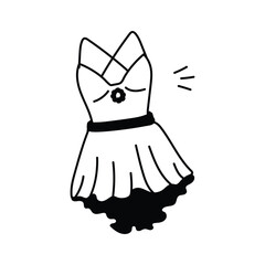 Stunning cocktail dress vector design in trendy style